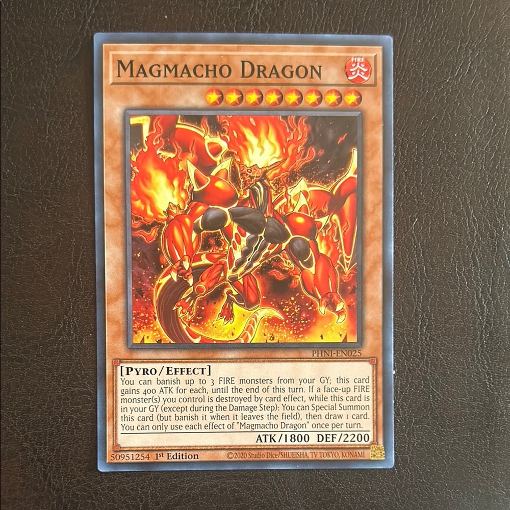 Magmacho Dragon Trading Card - Red